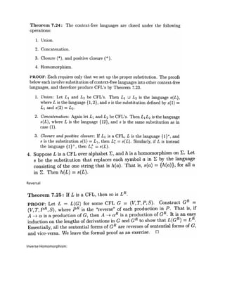 Reversal
Inverse Homomorphism:
 