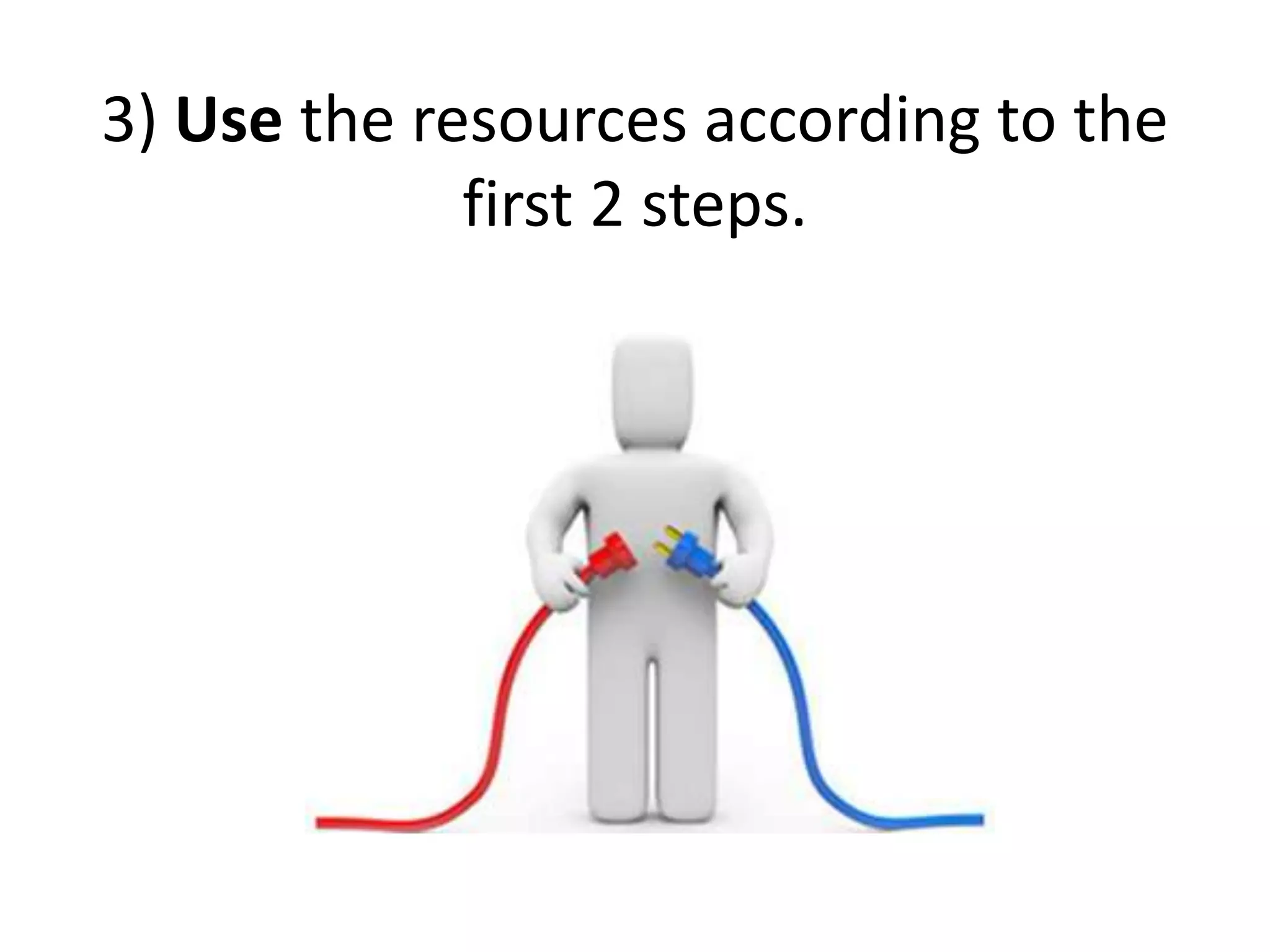 3) Use the resources according to the
first 2 steps.