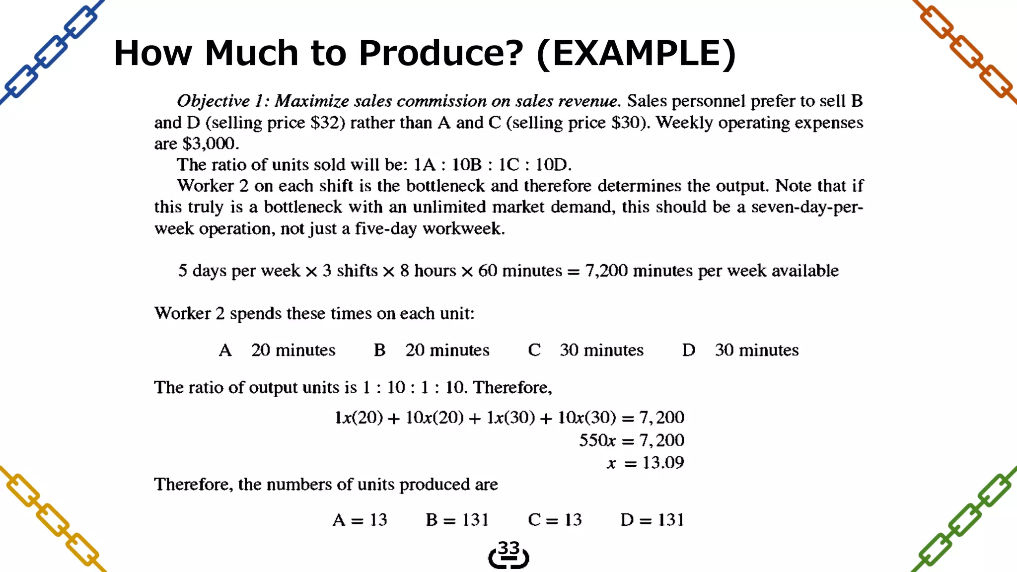 How Much to Produce? (EXAMPLE)
33
 