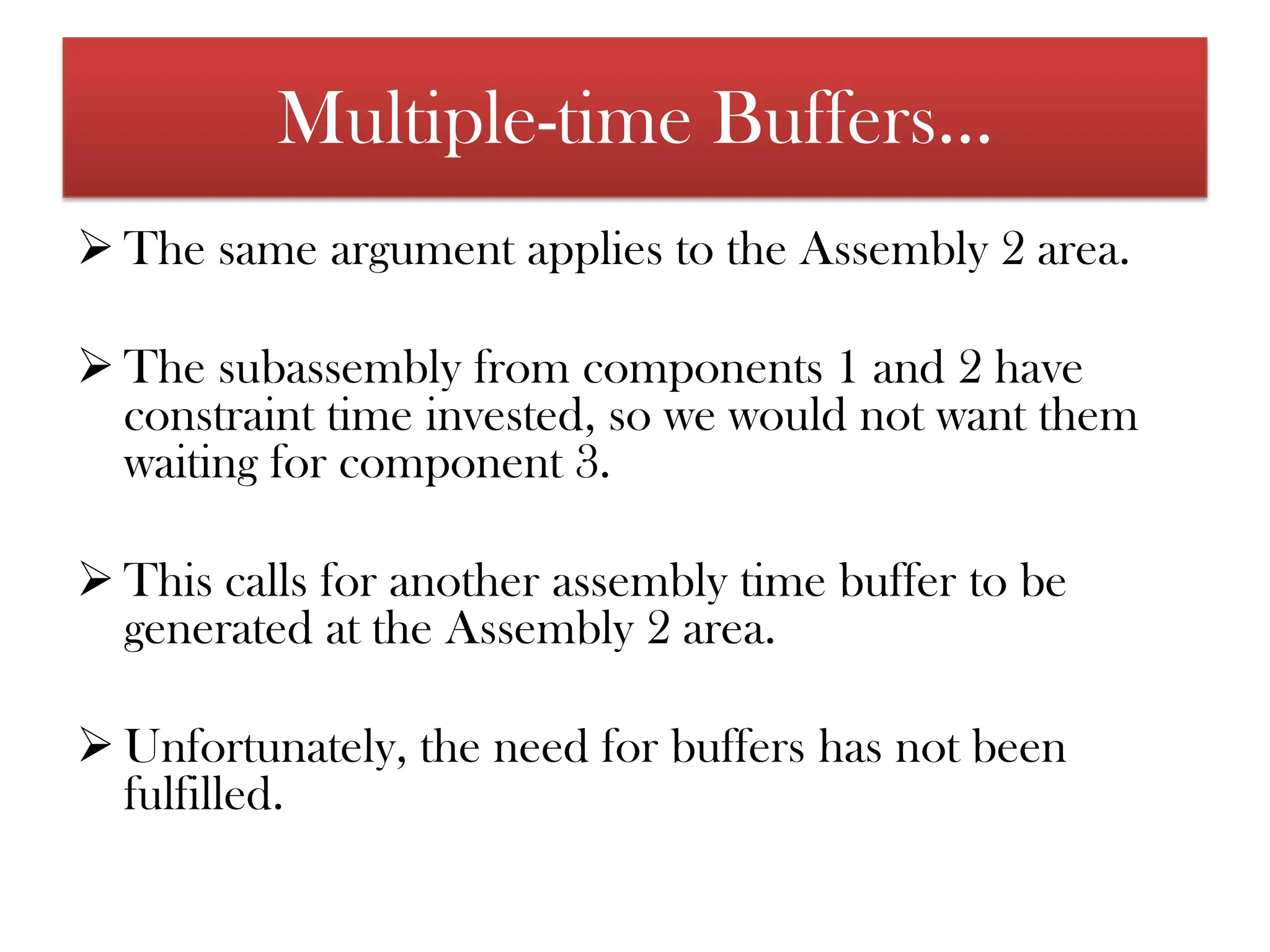 Component 1 is processed from raw material and then assembled with component 2 after it is processed from raw material. Multiple-time Buffers…