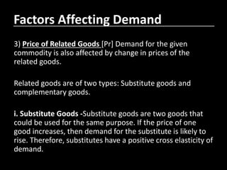 Related Goods Theory of Consumer Behaviour (part - 2) Class 12 | PPTX