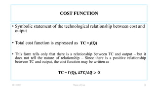 Theory of cost | PPTX