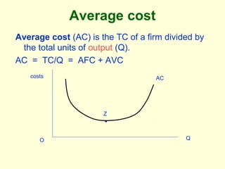 Theory of costs, micro economics | PPT