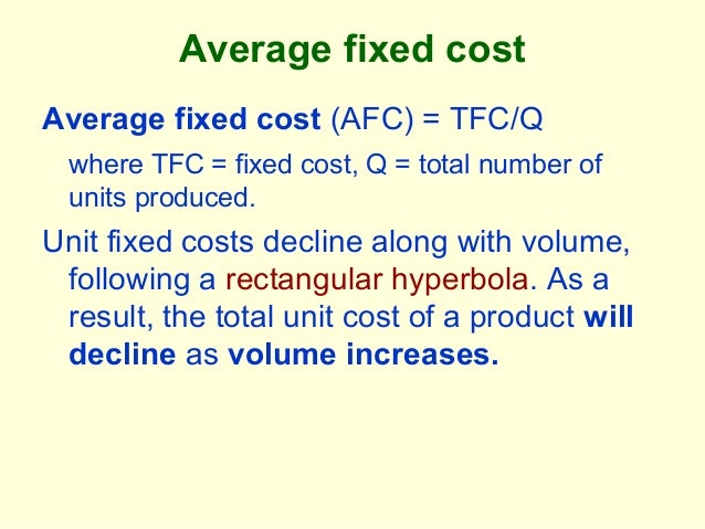 Average Fixed Cost Definition Economics Chrisyel