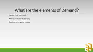 ch 4 vocabulary demand the combination of desire... Theory of demand | PPTX