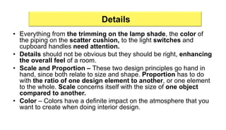 Theory of design & the constraints involved in an interior design ...