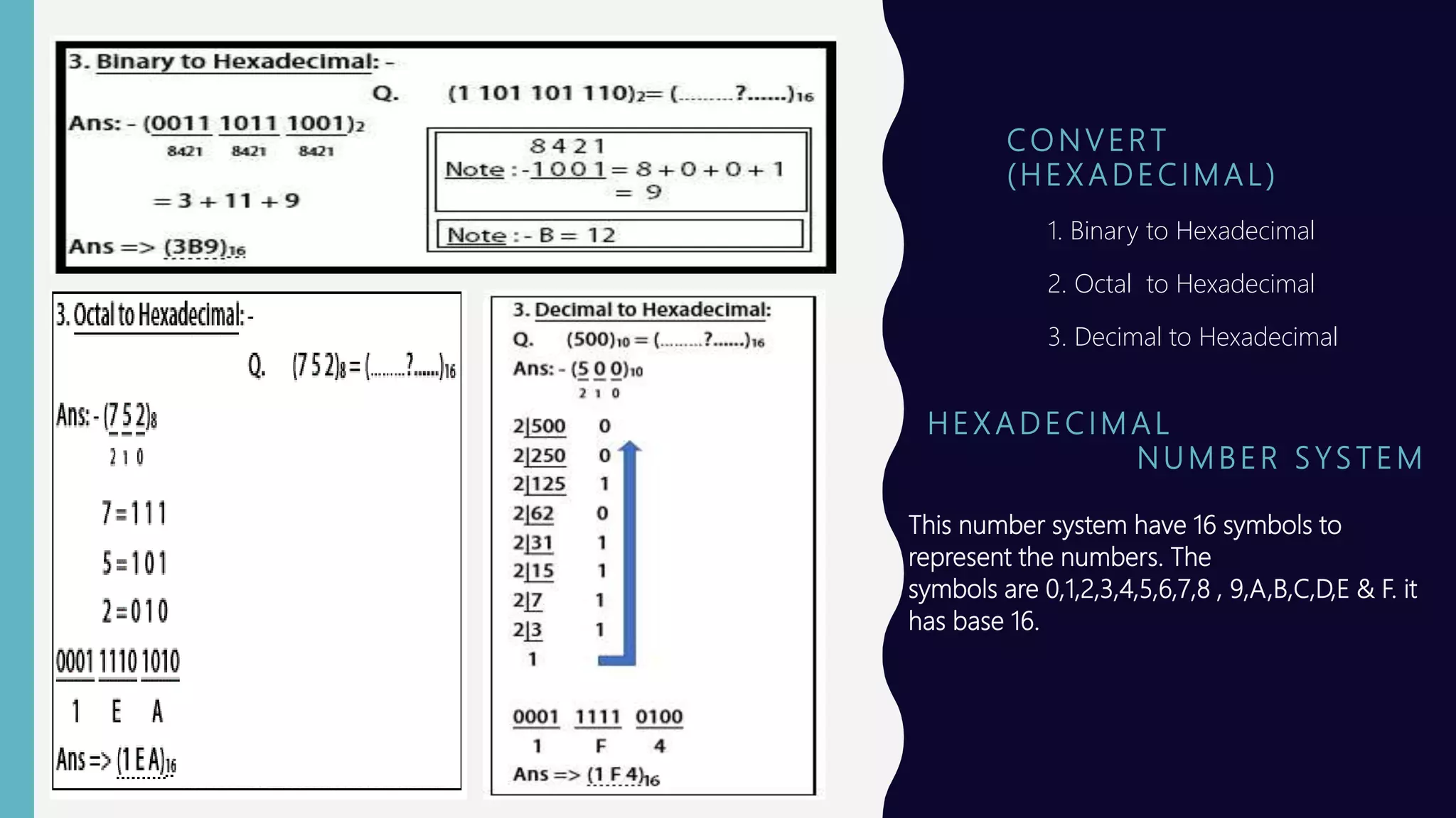 Number System (Binary,octal,Decimal,Hexadecimal) | PPTX