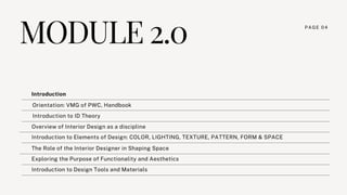 THEORY OF ID MODULE (Interior Design Subject) | PDF