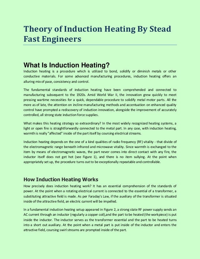 Theory of induction heating by stead fast engineers