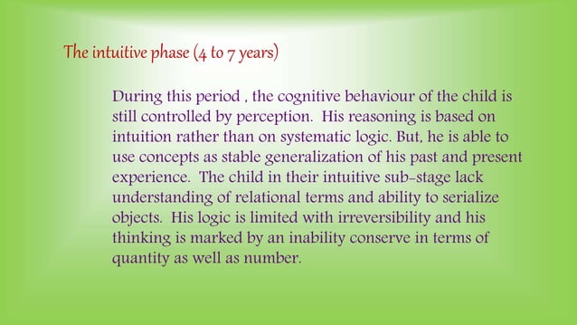 Piaget's Theory Of Intellectual Development Theory of intellectual development by jean piaget | PPT