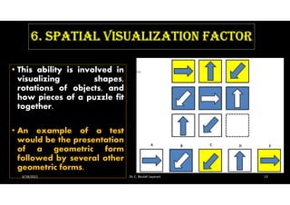 Spatial Visualization Factor Theory of intelligence thurstone | PDF