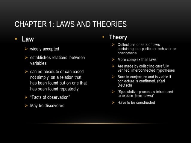 what is difference between theory and law