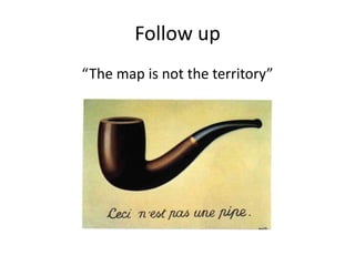 Follow up“The map is not the territory”
