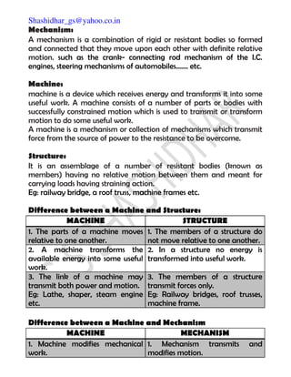 Theory of machines | PDF