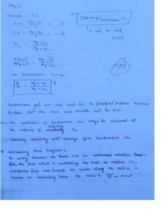 Mechanics 2 Notes.pdf Theory of Mechanics 2 (TOM) Mechanical Engineering Handwritten classes ...