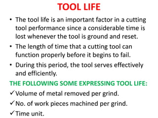 Tool Life Program Image THEORY OF METAL CUTTING.ppt