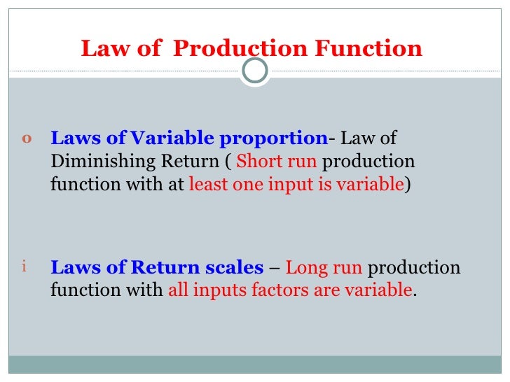 Theory of Production