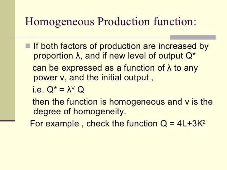 Theory of production 2