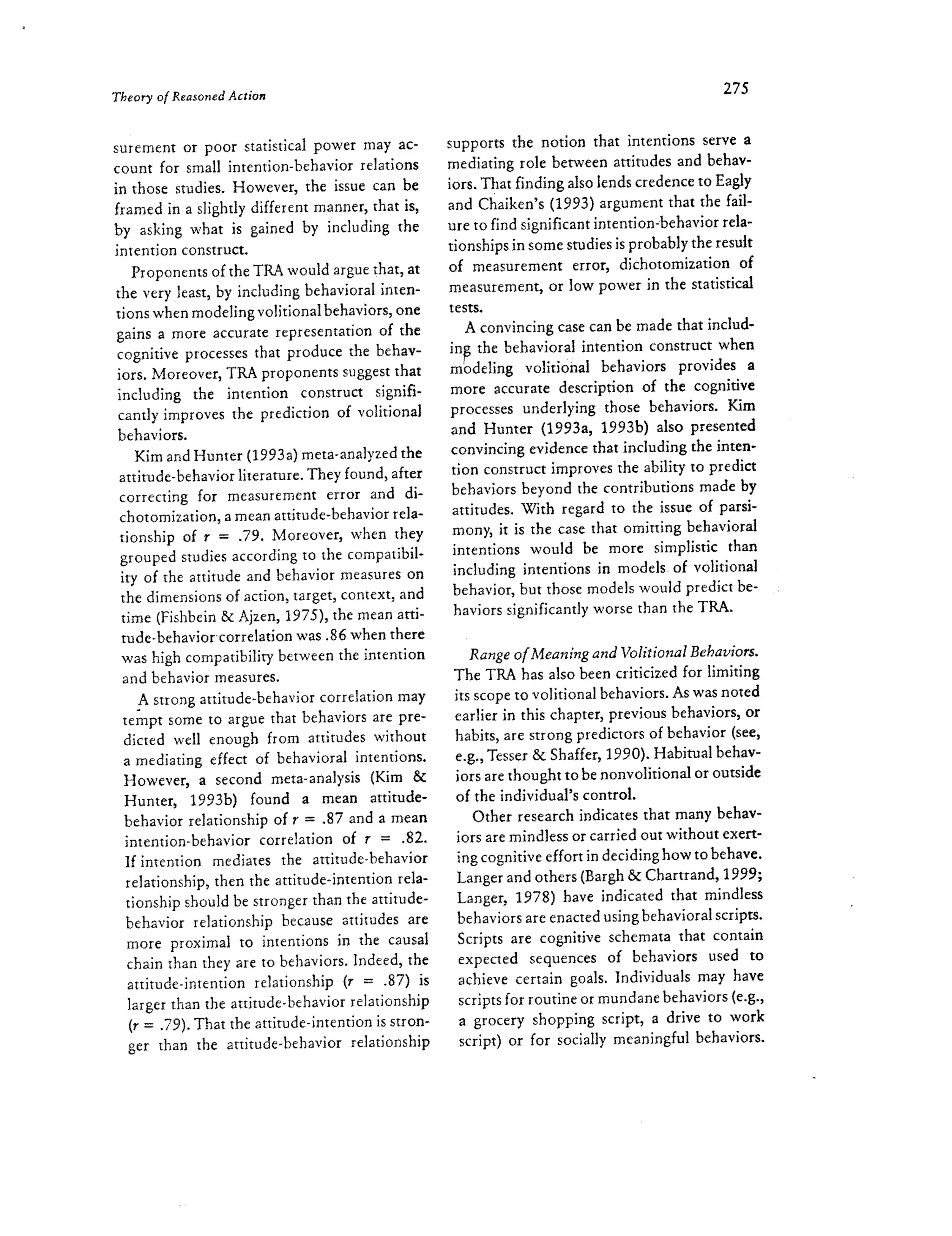 Theory of Reasoned Action