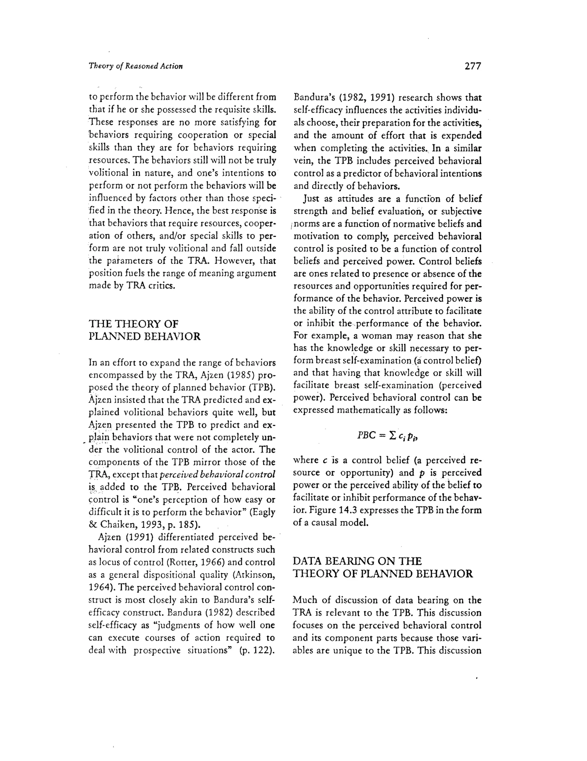 Theory of Reasoned Action