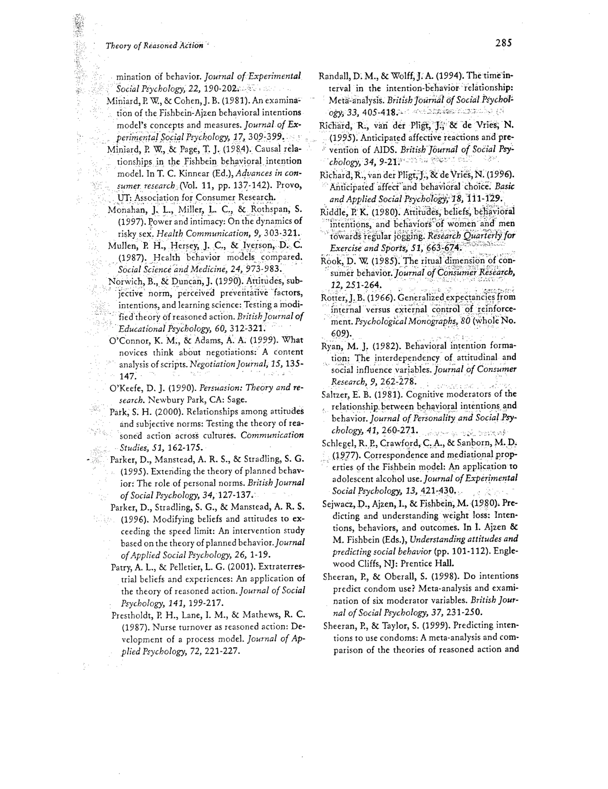 Theory of Reasoned Action