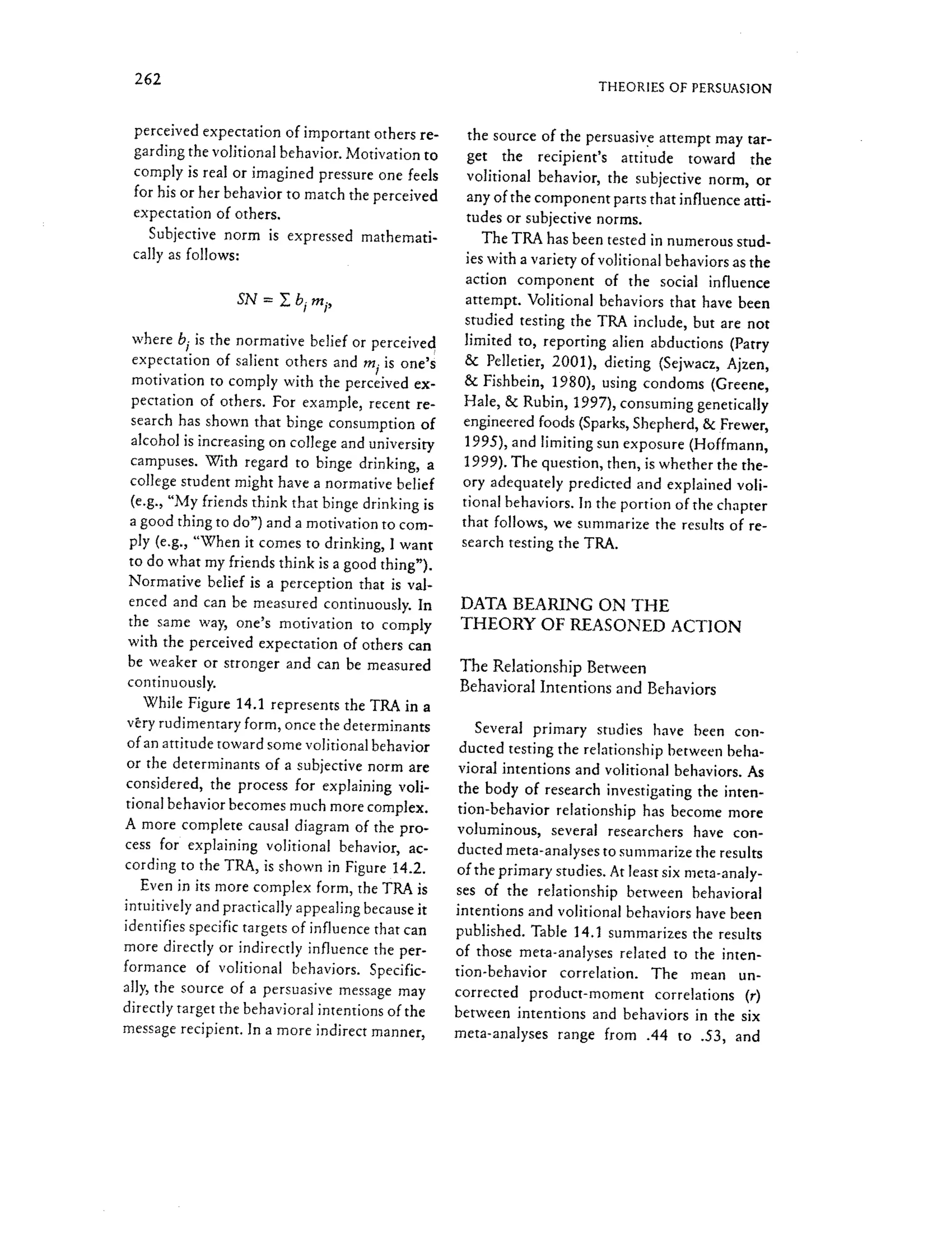 Theory of Reasoned Action