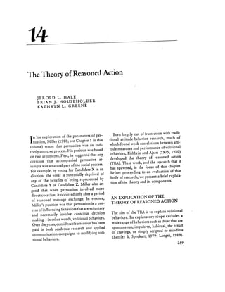 Theory of Reasoned Action