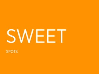 SWEET
SPOTS
 