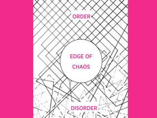 ORDER




EDGE OF
CHAOS




DISORDER
 