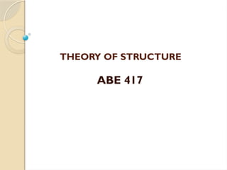 THEORY OF STRUCTURE CHAPTER for farm buildings | PPTX