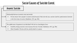 Theory of Suicide by Emile Durkheim by Cliff Coutinho, MA Sociology | PDF