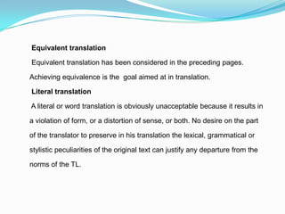 Theory of translation2013 | PPTX