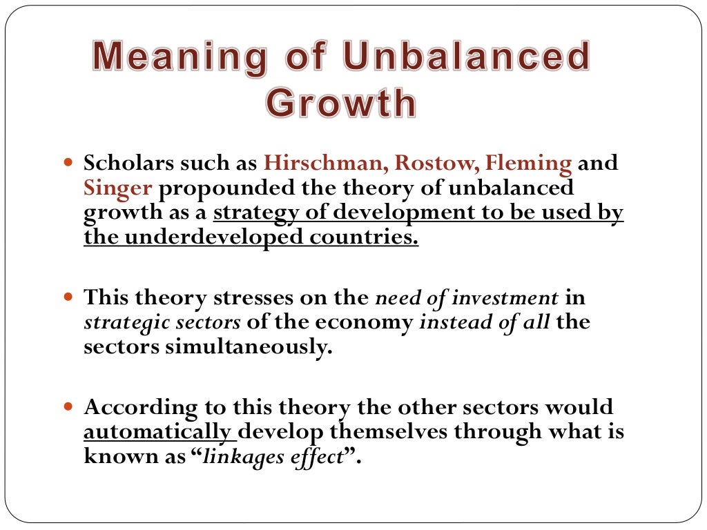 Theory of unbalanced_growth