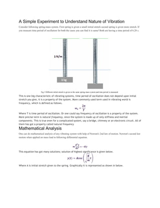 Vibration Science Example Theory of vibration | PDF