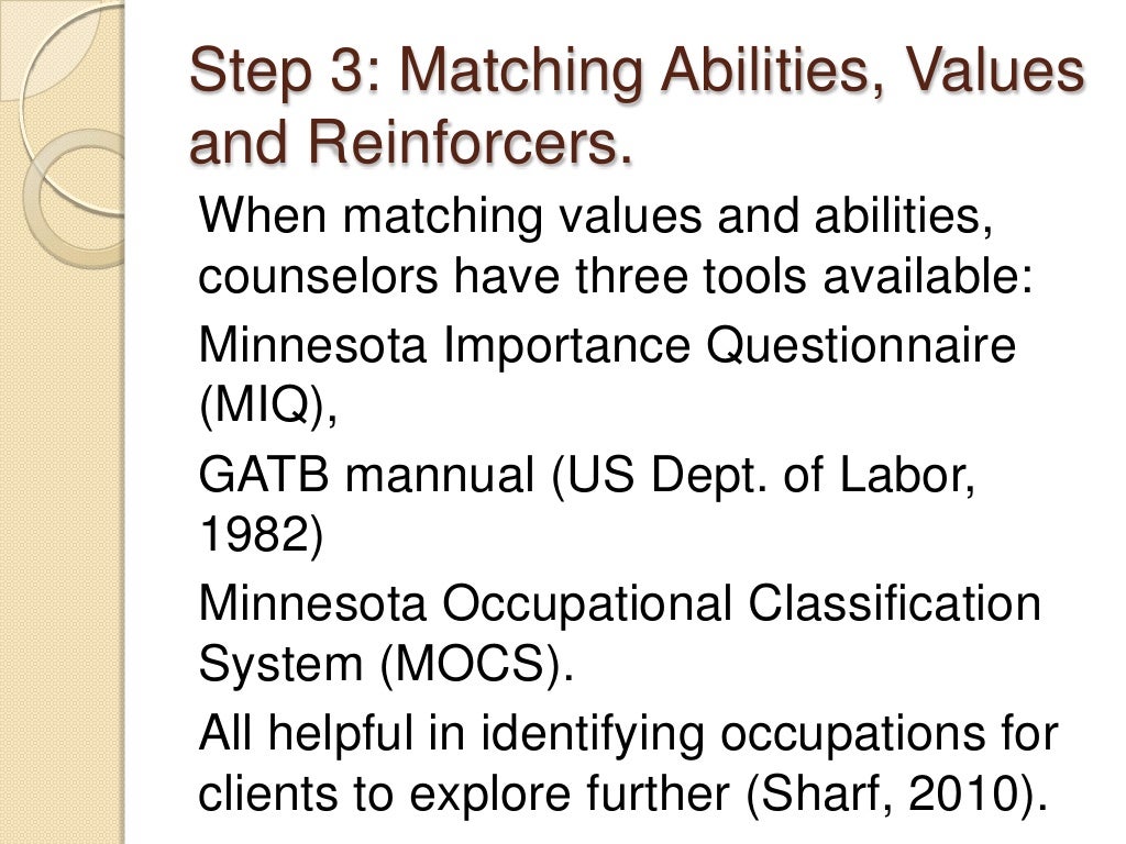 Theory of work adjustment