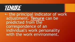 Theory of work adjustment | PDF