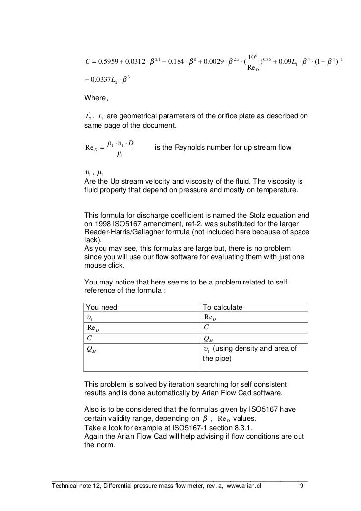 Theory overview of flow measurement using differential pressure device