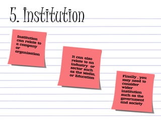 5. Institution
 