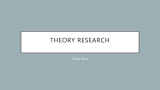 THEORY RESEARCH
Chloe Ross
 