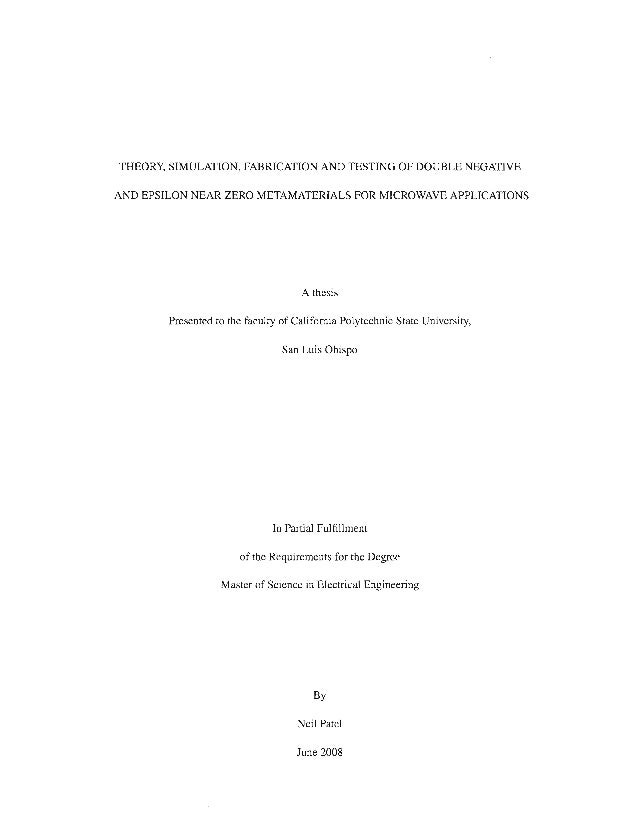 Phd thesis on metamaterials
