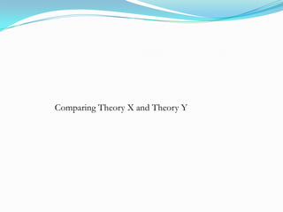 Comparing Theory X and Theory Y

 