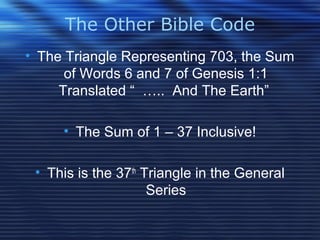 The Other Bible Code by Vernon Jenkins | PPT
