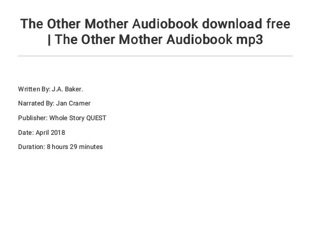 The Other Mother Audiobook Download Free The Other Mother Audiobook The Other Mother Audiobook Download Free The Other Mother Audiobook