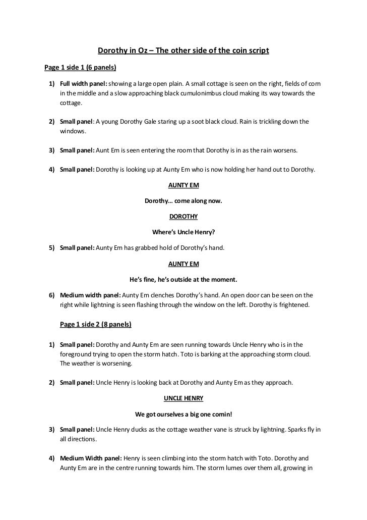 The Otherside Of The Coin Script