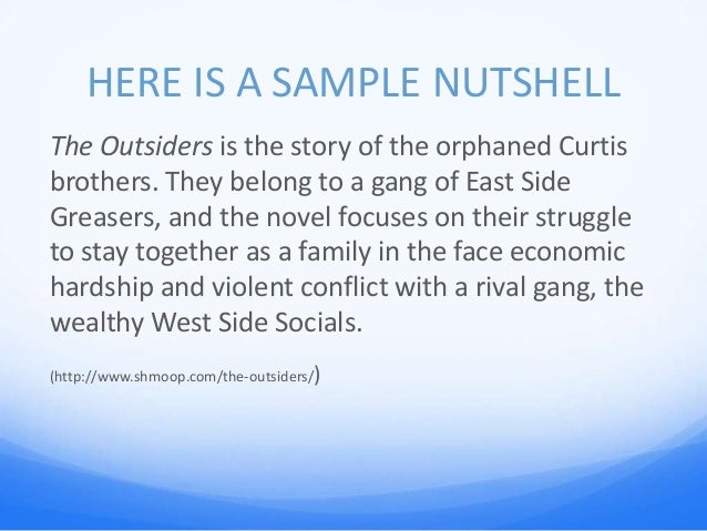 Thesis statement for essay about outsiders movie