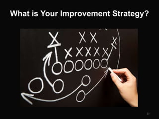 What is Your Improvement Strategy?




                                 23
 