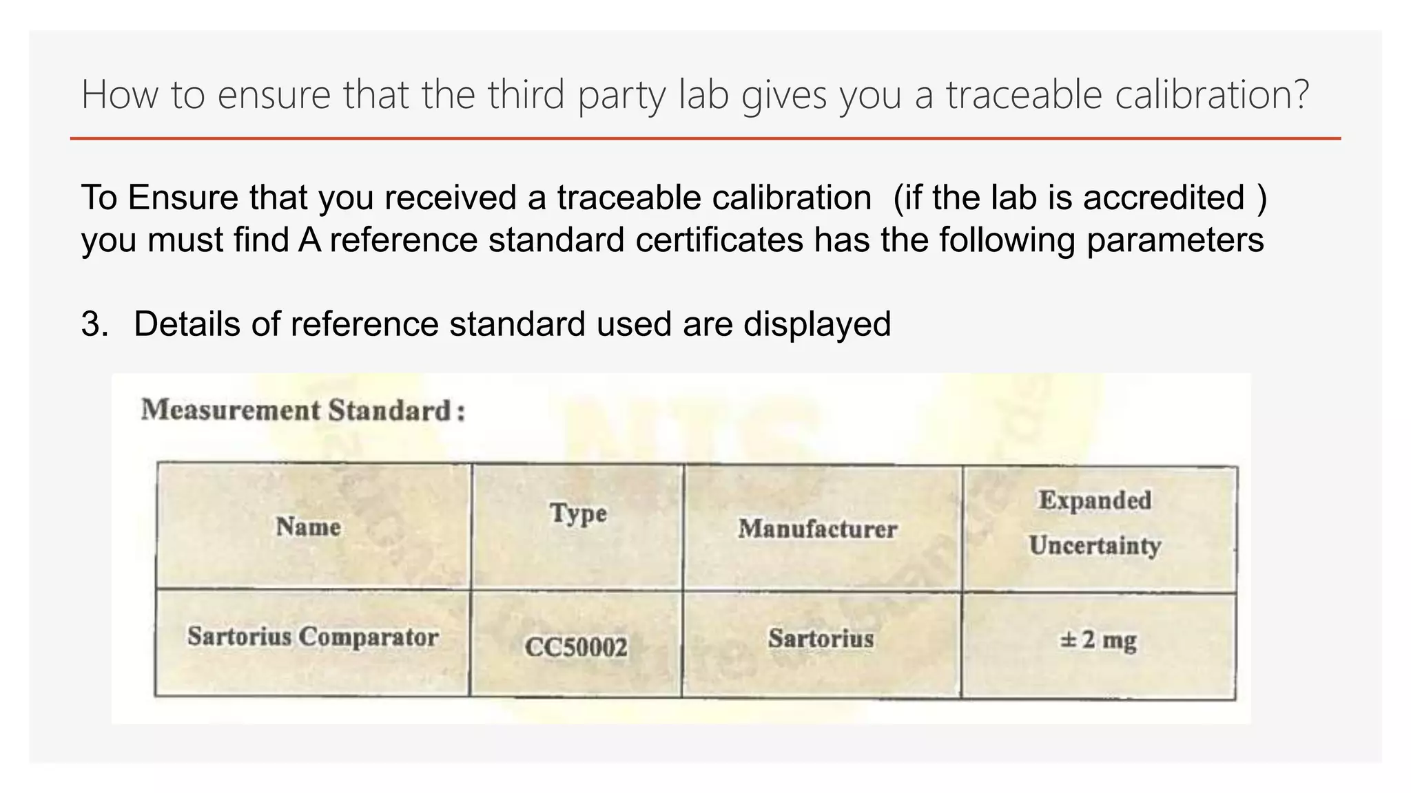 The overall meaning of metrological traceability (Calibration ...