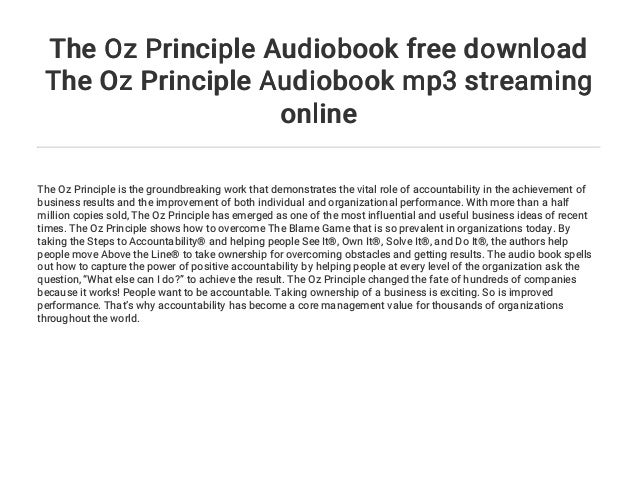 the oz principle download the oz principle download