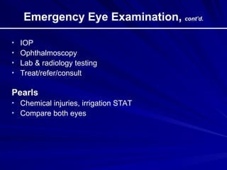 The Painful Red Eye and Ocular Emergencies.ppt