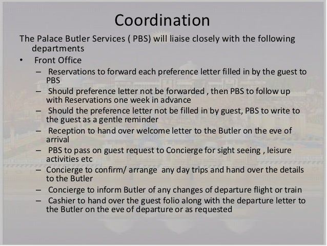 The Palace Butler Services